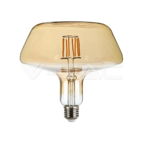 LED Крушка - 8W Filament E27 T180 Амбър 1800K - изглед 1