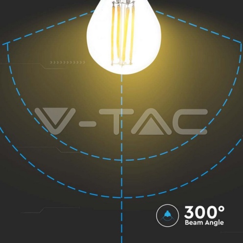 LED Крушка - 4W Filament E27 G45 6500К - изглед 3