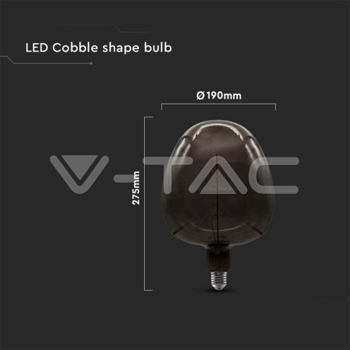 LED Крушка 4W Filament Ябълка Черна - изглед 4