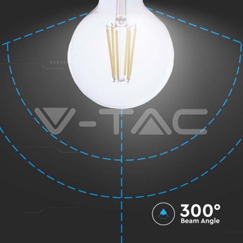 LED Крушка - 4W Filament E27 G95 3000K - изглед 3