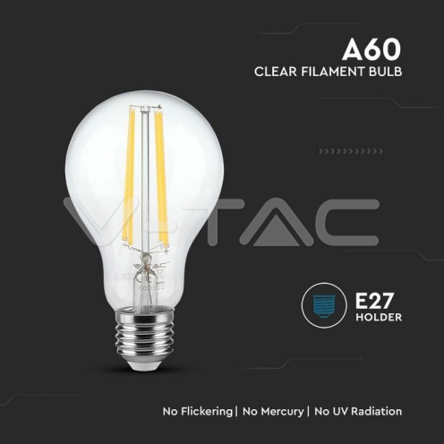 LED Крушка - 12W Filament E27 A60 3000К - изглед 2