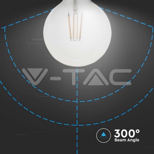 LED Крушка - 12W Filament E27 G125 4000K 1521Lm - изглед 3