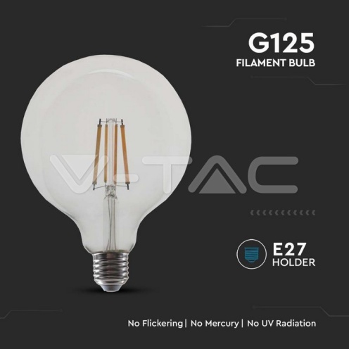 LED Крушка - 12W Filament E27 G125 4000K 1521Lm - изглед 2