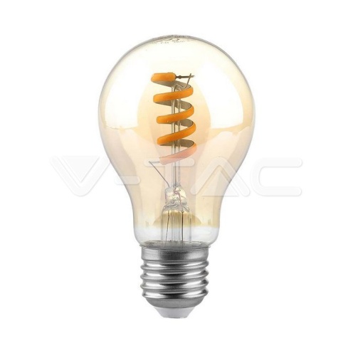 LED Крушка - 4W E27 Filament A60 Aмбър 1800К - изглед 1