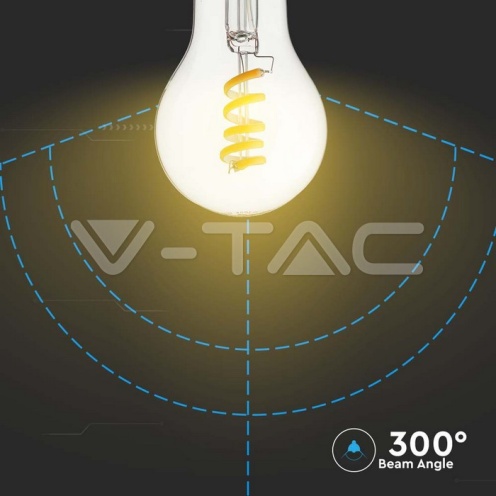 LED Крушка - 4W E27 Filament A60 1800К - изглед 3