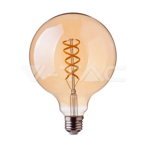 LED Крушка - 4.8W Filament E27 G95 Амбър 1800K - изглед 1