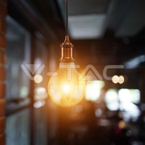 LED Крушка - 4W Filament E27 G80 Амбър 2200K - изглед 5