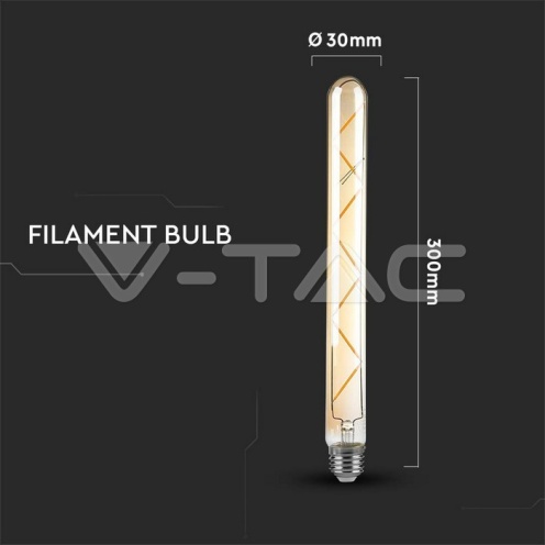 LED Крушка - 7W T30 E27 Filament Amber Покритие 2200K 700Lm - изглед 4 - rZ commerce LED Крушка - 7W T30 E27 Filament Amber Покритие 2200K 700Lm - изглед 4