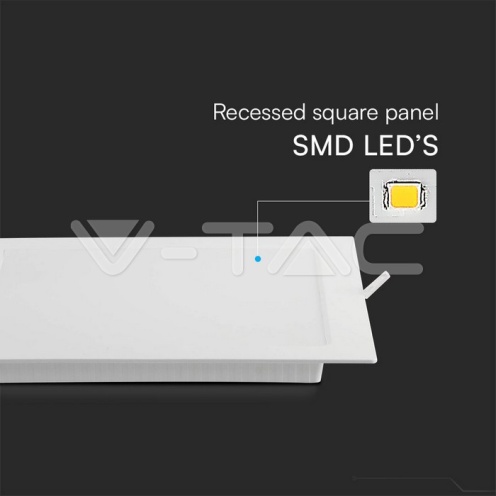 12W LED панел Backlit SAMSUNG чип 4000K 1200lm квадрат - изглед 2