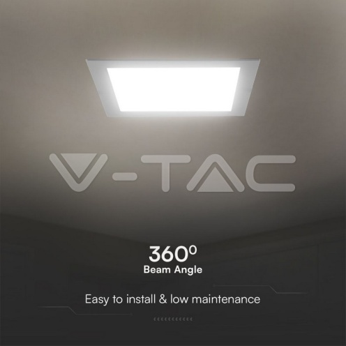 3W LED SAMSUNG Чип Backlit Панел Вграждане Квадрат 4000K - изглед 2