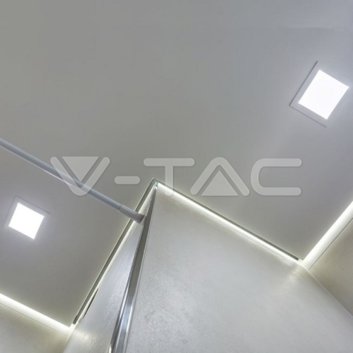 3W LED SAMSUNG Чип Backlit Панел Вграждане Квадрат 4000K - изглед 5