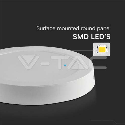 12W LED SAMSUNG Чип Backlit Панел Външен монтаж Кръг 3000K - изглед 3 - rZ commerce 12W LED SAMSUNG Чип Backlit Панел Външен монтаж Кръг 3000K - изглед 3