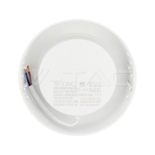 6W LED панел Backlit SAMSUNG чип 3000к 660lm кръг - изглед 10