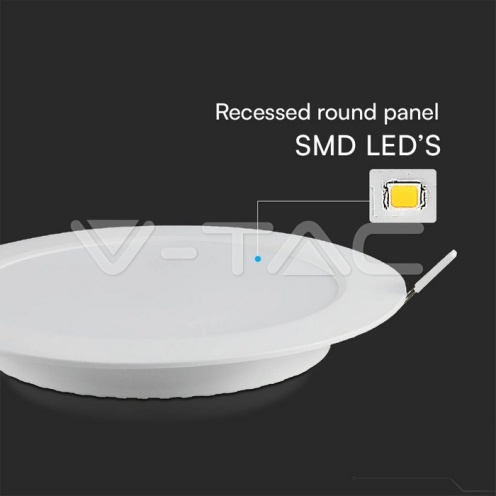 24W LED SAMSUNG Чип Backlit Мини Панел Вграждане Кръг 6500K - изглед 2 - rZ commerce 24W LED SAMSUNG Чип Backlit Мини Панел Вграждане Кръг 6500K - изглед 2