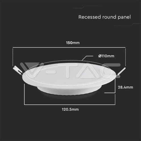 6W LED Backlit Панел - Кръг 3000К - изглед 4