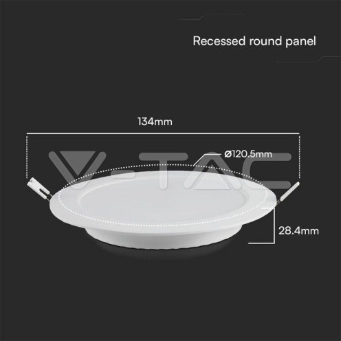 6W LED панел SAMSUNG чип Backlit 4000к 660lm за вграждане кръг - изглед 4 - rZ commerce 6W LED панел SAMSUNG чип Backlit 4000к 660lm за вграждане кръг - изглед 4