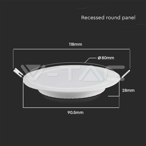 3W LED Backlit Панел Кръг 3000К 330lm - изглед 5