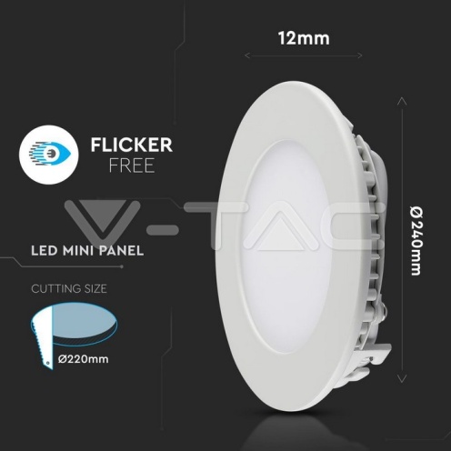 22W Led Панел Кръгъл 6400К - изглед 7
