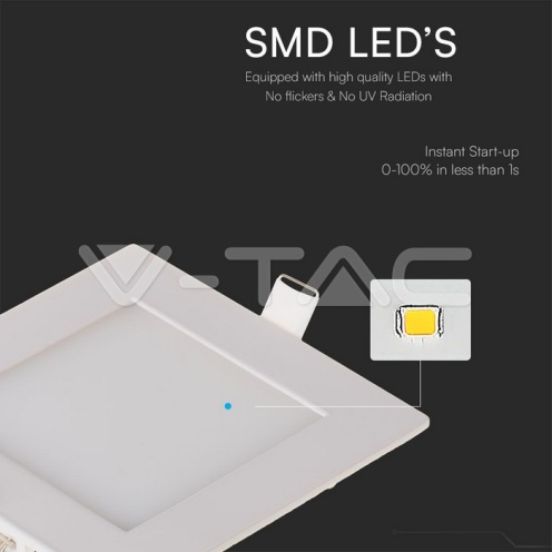 3W LED Premium Панел Квадрат 6000K - изглед 2 - rZ commerce 3W LED Premium Панел Квадрат 6000K - изглед 2