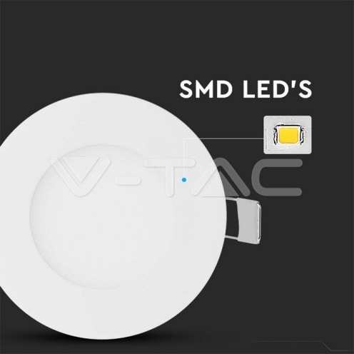 3W LED Premium Панел - Кръг 3000K - изглед 2