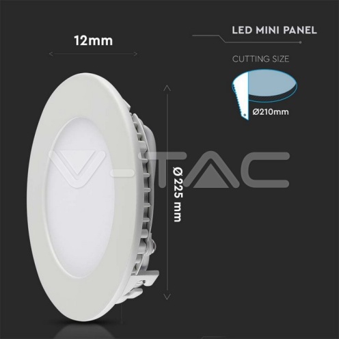 18W LED Premium Панел - Кръг 6400K - изглед 7