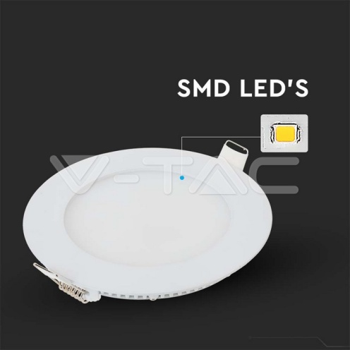 12W LED Premium Панел - Кръг 6400K - изглед 2