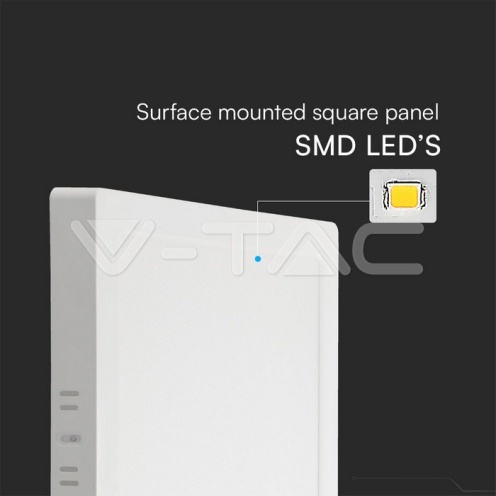 18W LED SAMSUNG Чип Backlit мини панел външен монтаж квадрат 4000K 1980lm - изглед 2 - rZ commerce 18W LED SAMSUNG Чип Backlit мини панел външен монтаж квадрат 4000K 1980lm - изглед 2