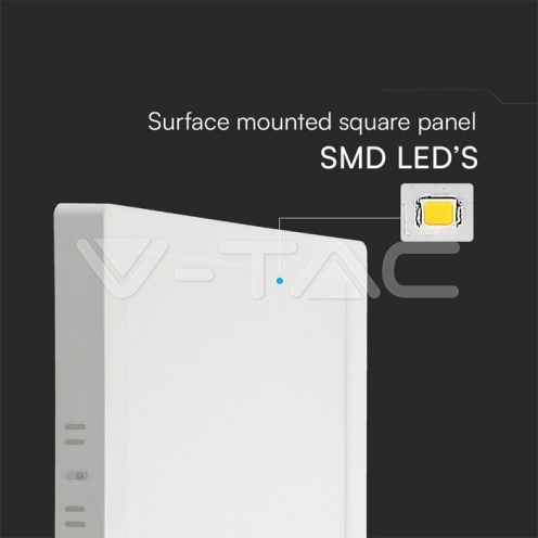 12W LED SAMSUNG Чип Backlit Панел Външен монтаж Квадрат 4000K - изглед 3