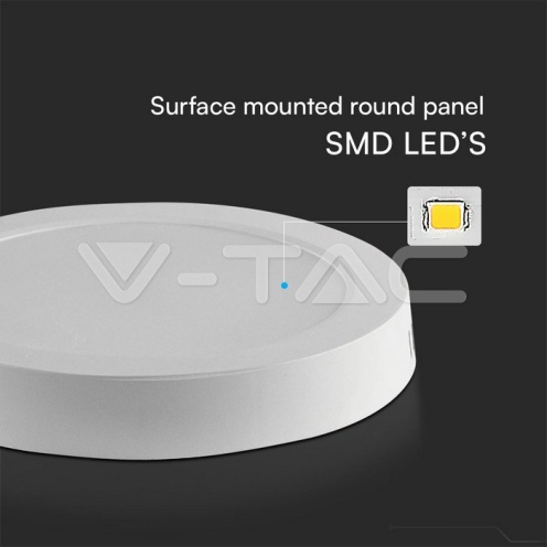 24W LED SAMSUNG Чип Backlit мини панел външен монтаж кръг 4000K 2640lm - изглед 2 - rZ commerce 24W LED SAMSUNG Чип Backlit мини панел външен монтаж кръг 4000K 2640lm - изглед 2