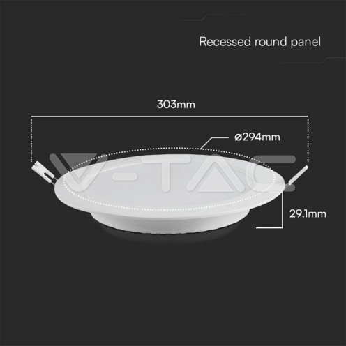 24W LED SAMSUNG Чип Backlit Мини Панел Вграждане Кръг 3000K - изглед 4 - rZ commerce 24W LED SAMSUNG Чип Backlit Мини Панел Вграждане Кръг 3000K - изглед 4