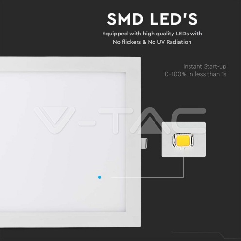 24W LED Premium Панел - Квадрат 6400K - изглед 2 - rZ commerce 24W LED Premium Панел - Квадрат 6400K - изглед 2