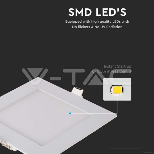 18W LED Premium Панел - Квадрат 6400K - изглед 2 - rZ commerce 18W LED Premium Панел - Квадрат 6400K - изглед 2
