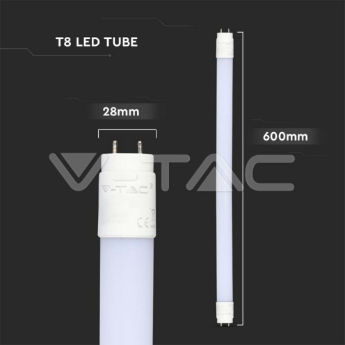 LED Пура SAMSUNG ЧИП - 60см 9W G13 Нано Пластик 6400К - изглед 6