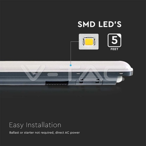 LED Влагозащитено тяло X-Серия 1500mm 48W 6500K 120lm/W - изглед 2 - rZ commerce LED Влагозащитено тяло X-Серия 1500mm 48W 6500K 120lm/W - изглед 2