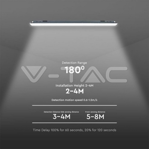 LED Влагозащитено тяло X-Серия 1200mm 36W 4000K 120LM/W Сензор - изглед 5 - rZ commerce LED Влагозащитено тяло X-Серия 1200mm 36W 4000K 120LM/W Сензор - изглед 5