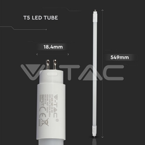 LED Пура T5 8W - 60 см 6500K - изглед 6