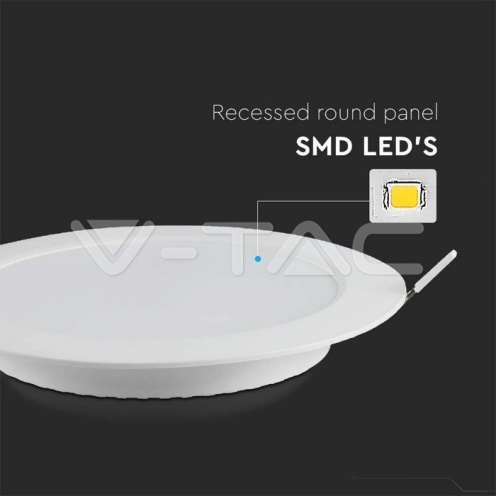 18W LED Backlit Панел кръг 6500К 1980Lm - изглед 2
