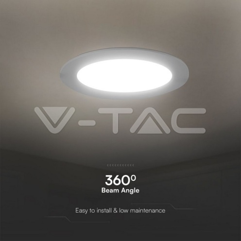 12W LED SAMSUNG Чип Backlit Панел Вграждане Кръг 4000K - изглед 2 - rZ commerce 12W LED SAMSUNG Чип Backlit Панел Вграждане Кръг 4000K - изглед 2