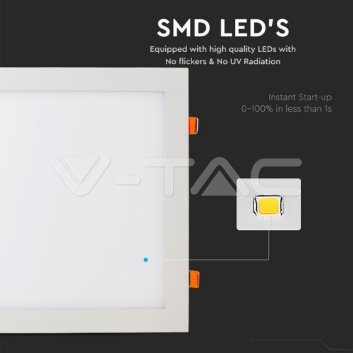 24W LED Premium Панел - Квадрат 4000K - изглед 2 - rZ commerce 24W LED Premium Панел - Квадрат 4000K - изглед 2