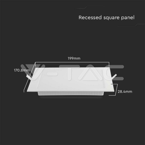 12W LED Backlit Панел Квадрат 3000К - изглед 9