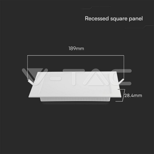 12W LED SAMSUNG Чип Backlit Мини Панел Вграждане Квадрат 3000K - изглед 4