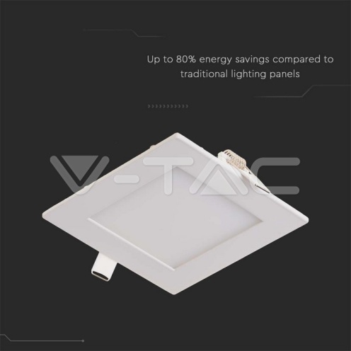 6W LED Premium Панел - Квадрат 6400K - изглед 3 - rZ commerce 6W LED Premium Панел - Квадрат 6400K - изглед 3