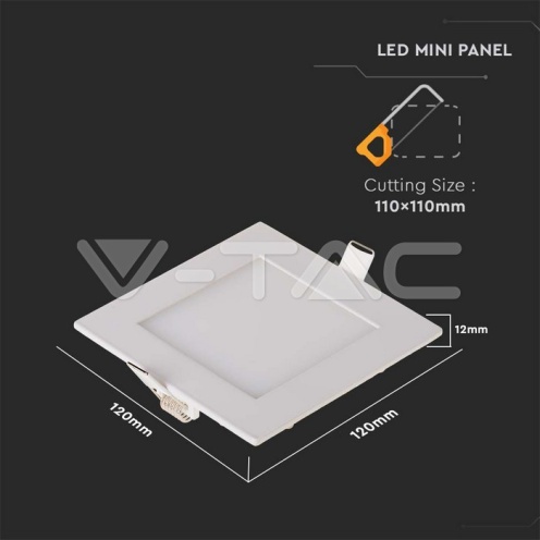 6W LED Premium Панел - Квадрат 6400K - изглед 5 - rZ commerce 6W LED Premium Панел - Квадрат 6400K - изглед 5