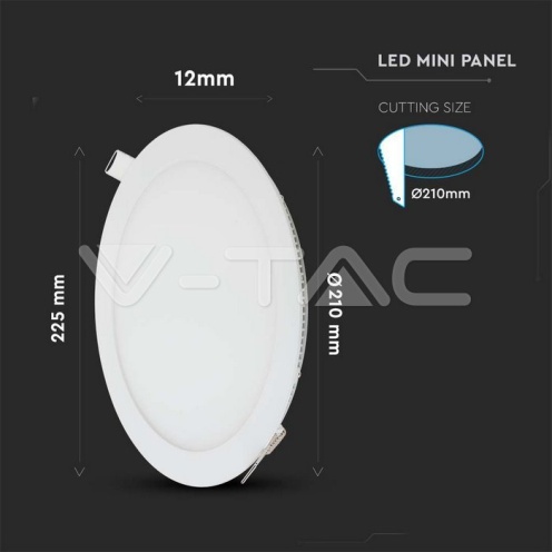 18W LED Premium Панел - Кръг 3000K - изглед 4