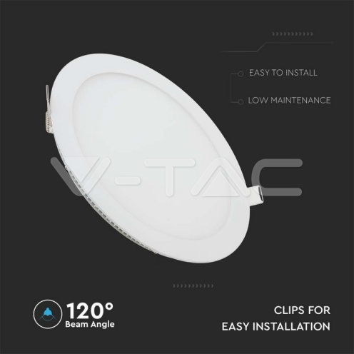 12W LED Premium Панел - Кръг 3000K - изглед 3