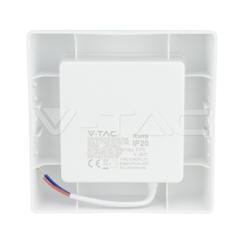 6W LED Панел Външен Квадрат 3000К - изглед 6