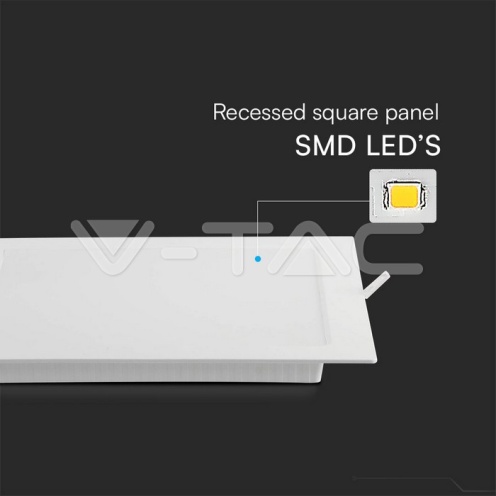 18W LED SAMSUNG Чип Backlit Мини Панел Вграждане Квадрат 3000K - изглед 2
