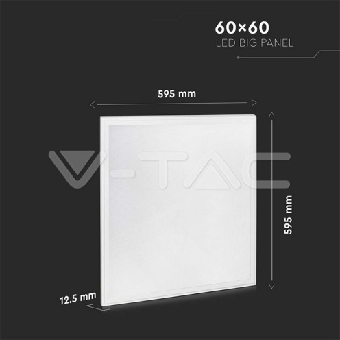 LED Панел 40W 600x600mm 4500K вкл.Драйвер 3600Lm - изглед 6