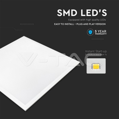 LED Панел САМСУНГ ЧИП 29W 595 x 595 mm 4000K Вкл. Драйвер 120LM/W - изглед 4
