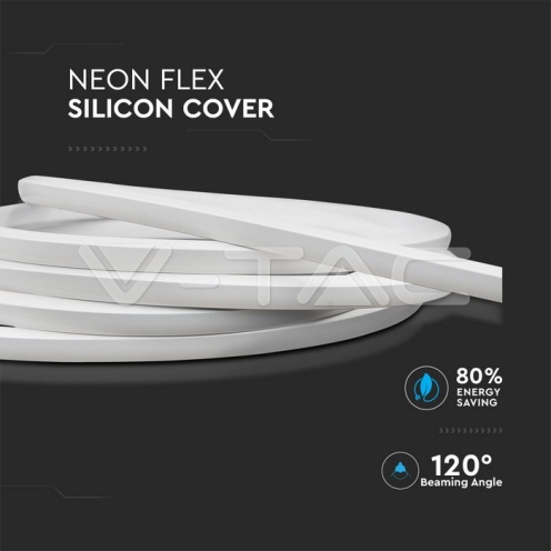 Neon Flex Силикон 24V 6400K CRI >90 5М - изглед 4